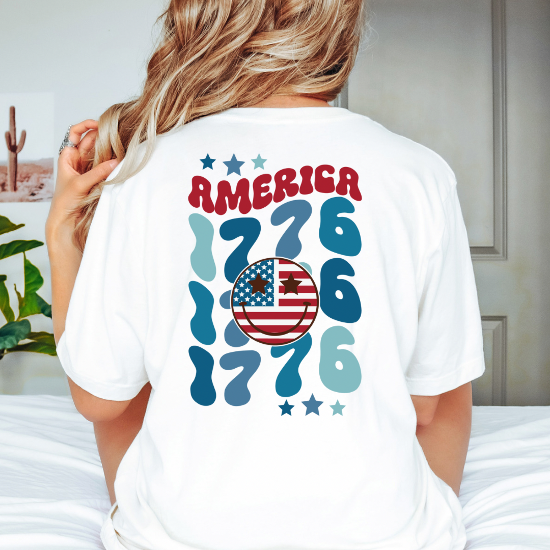 America 4th of July Pocket Graphic T-Shirt