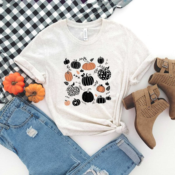 Halloween Pumpkins Short Sleeve Graphic Tee