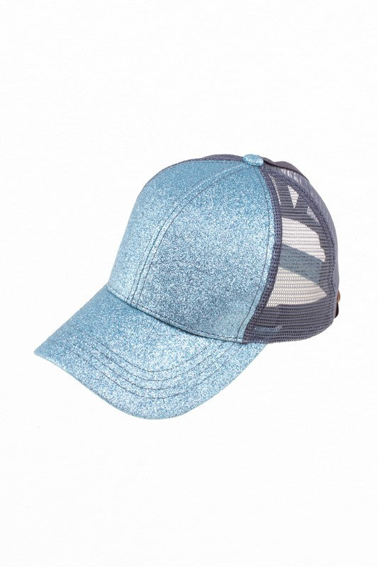 Glitter Trucker Ponytail Cap