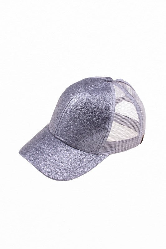 Glitter Trucker Ponytail Cap