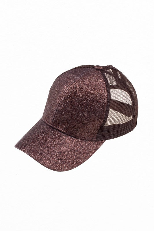 Glitter Trucker Ponytail Cap