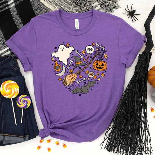 Halloween Heart Short Sleeve Tee