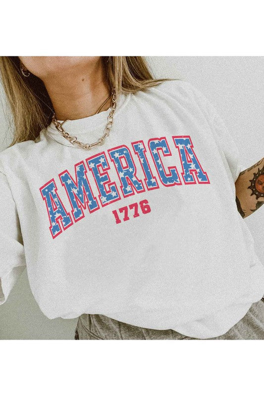 AMERICA USA GRAPHIC PLUS SIZE TEE