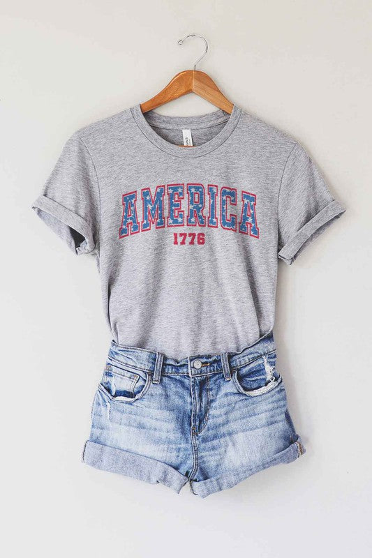 AMERICA USA GRAPHIC PLUS SIZE TEE