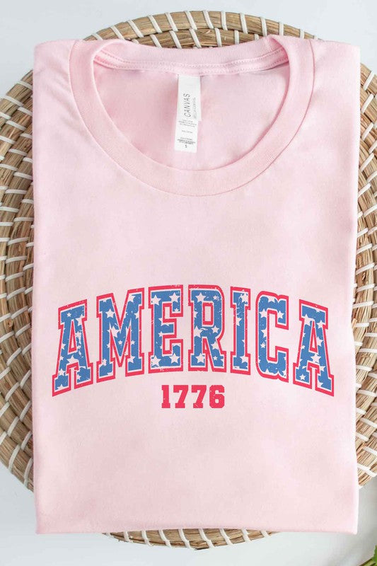 AMERICA USA GRAPHIC PLUS SIZE TEE