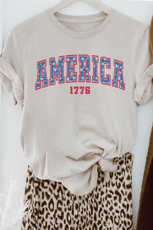 AMERICA USA GRAPHIC PLUS SIZE TEE