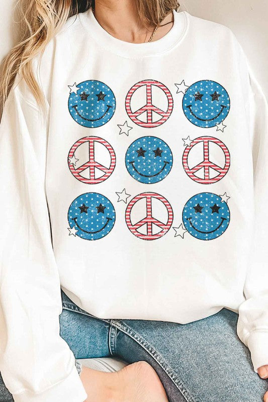 HAPPY AMERICAN PEACE OVERSIZED SWEATSHIRT