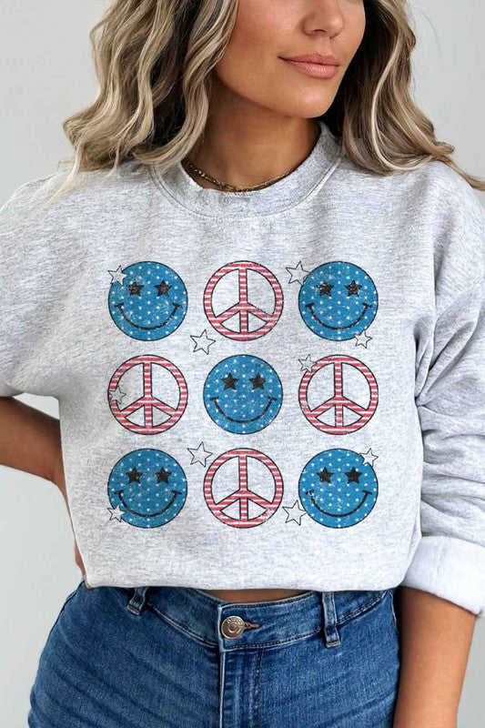 HAPPY AMERICAN PEACE OVERSIZED SWEATSHIRT