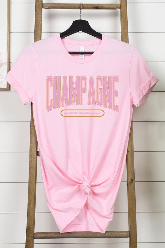 Champagne Summer Drink Graphic T Shirts