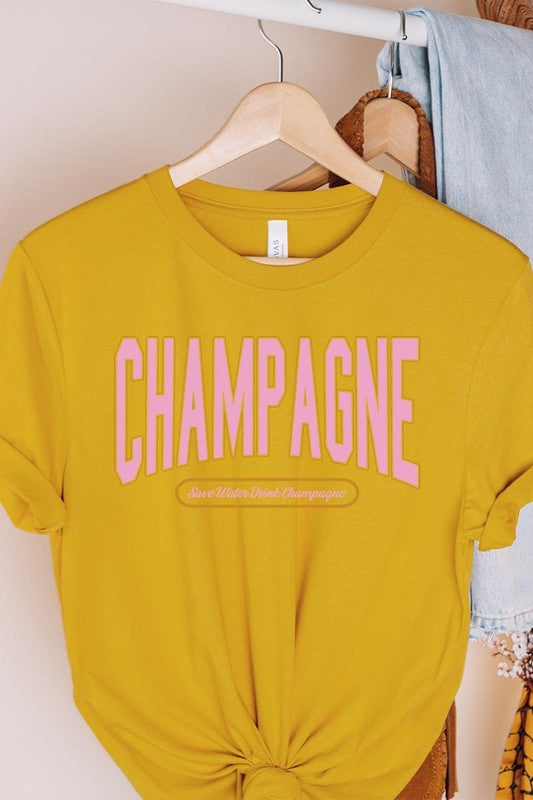 Champagne Summer Drink Graphic T Shirts