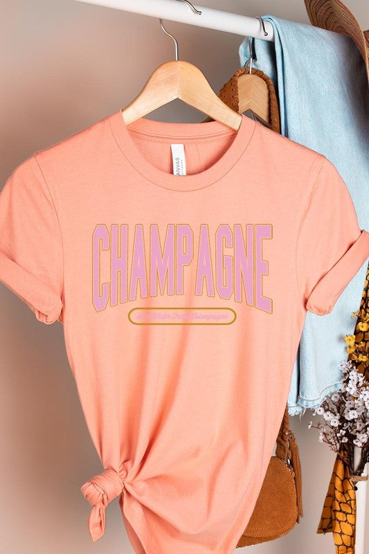 Champagne Summer Drink Graphic T Shirts