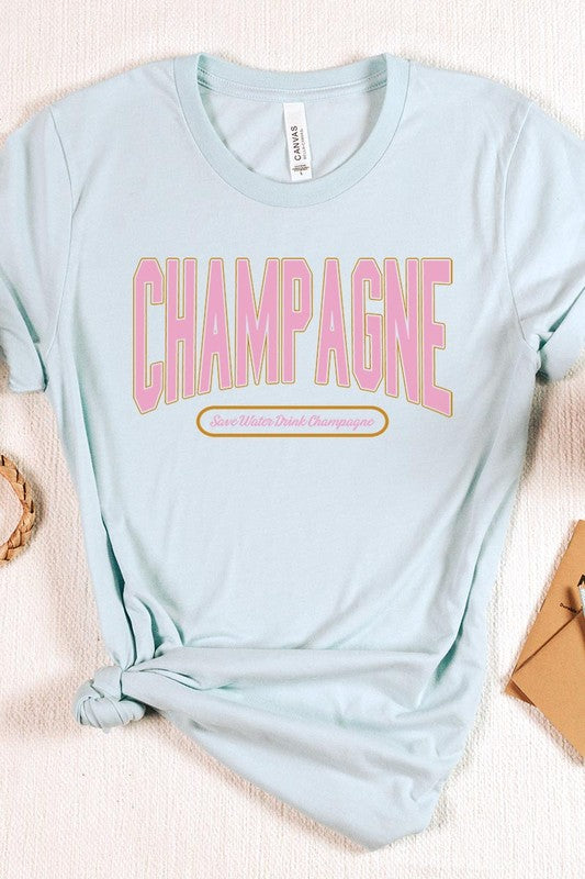 Champagne Summer Drink Graphic T Shirts