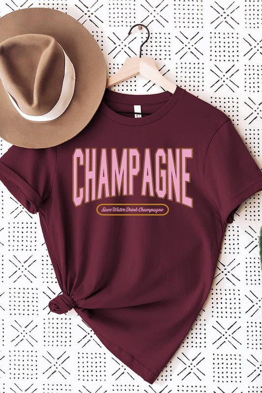 Champagne Summer Drink Graphic T Shirts