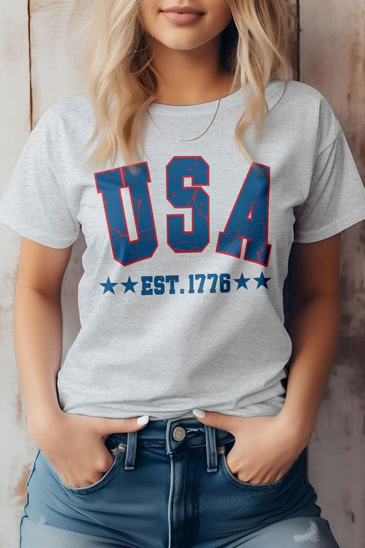 USA Retro America Est 1776 Graphic Tee