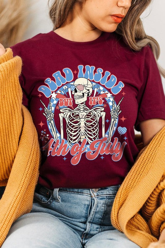 Dead Inside 4th of July Graphic T Shirts