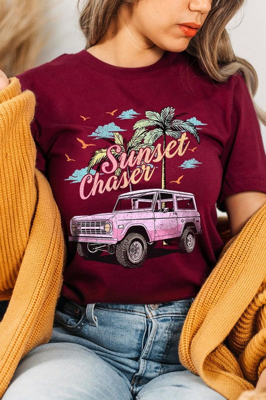 Sunset Chaser Bronco Graphic T Shirts