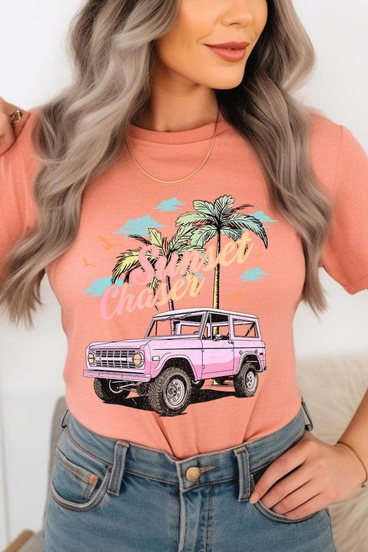 Sunset Chaser Bronco Graphic T Shirts