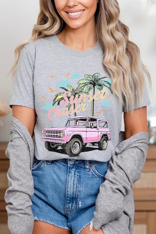 Sunset Chaser Bronco Graphic T Shirts