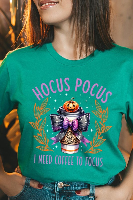 Hocus Pocus I Need Coffee To Focus Graphic Tee