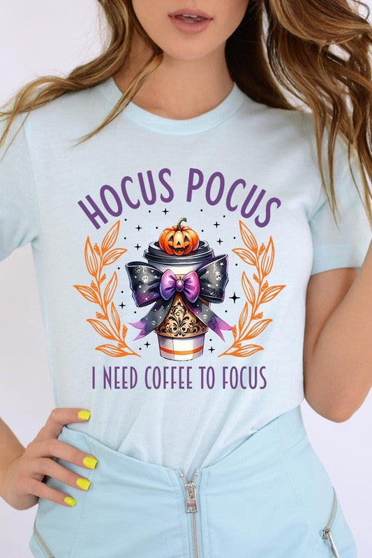 Hocus Pocus I Need Coffee To Focus Graphic Tee