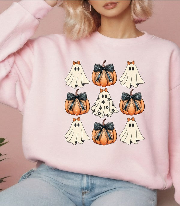 Halloween Ghost Coquette Graphic Sweatshirt