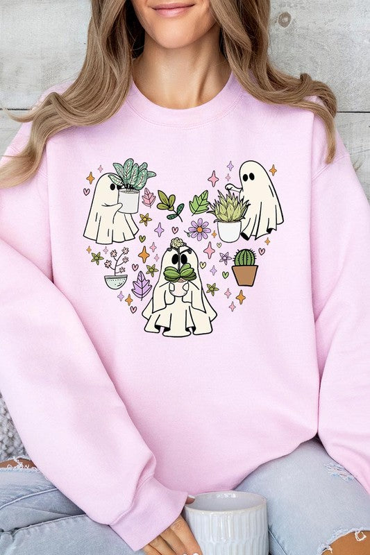 Ghost Plant Lover Graphic Fleece Sweatshirts