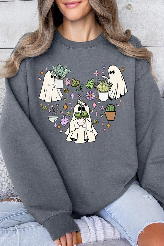 Ghost Plant Lover Graphic Fleece Sweatshirts