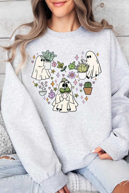 Ghost Plant Lover Graphic Fleece Sweatshirts