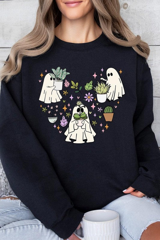 Ghost Plant Lover Graphic Fleece Sweatshirts