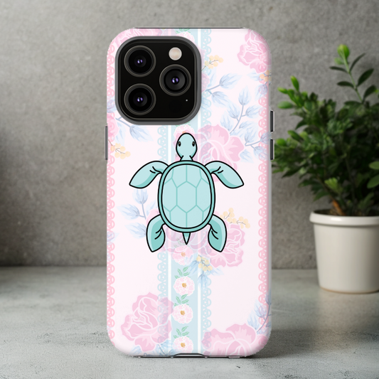 Pastel Preppy Turtle iPhone Case, Flexi Cases