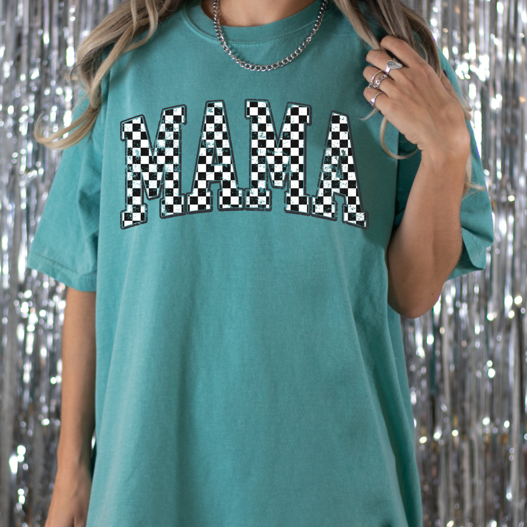 Checkered Mama Graphic Tee