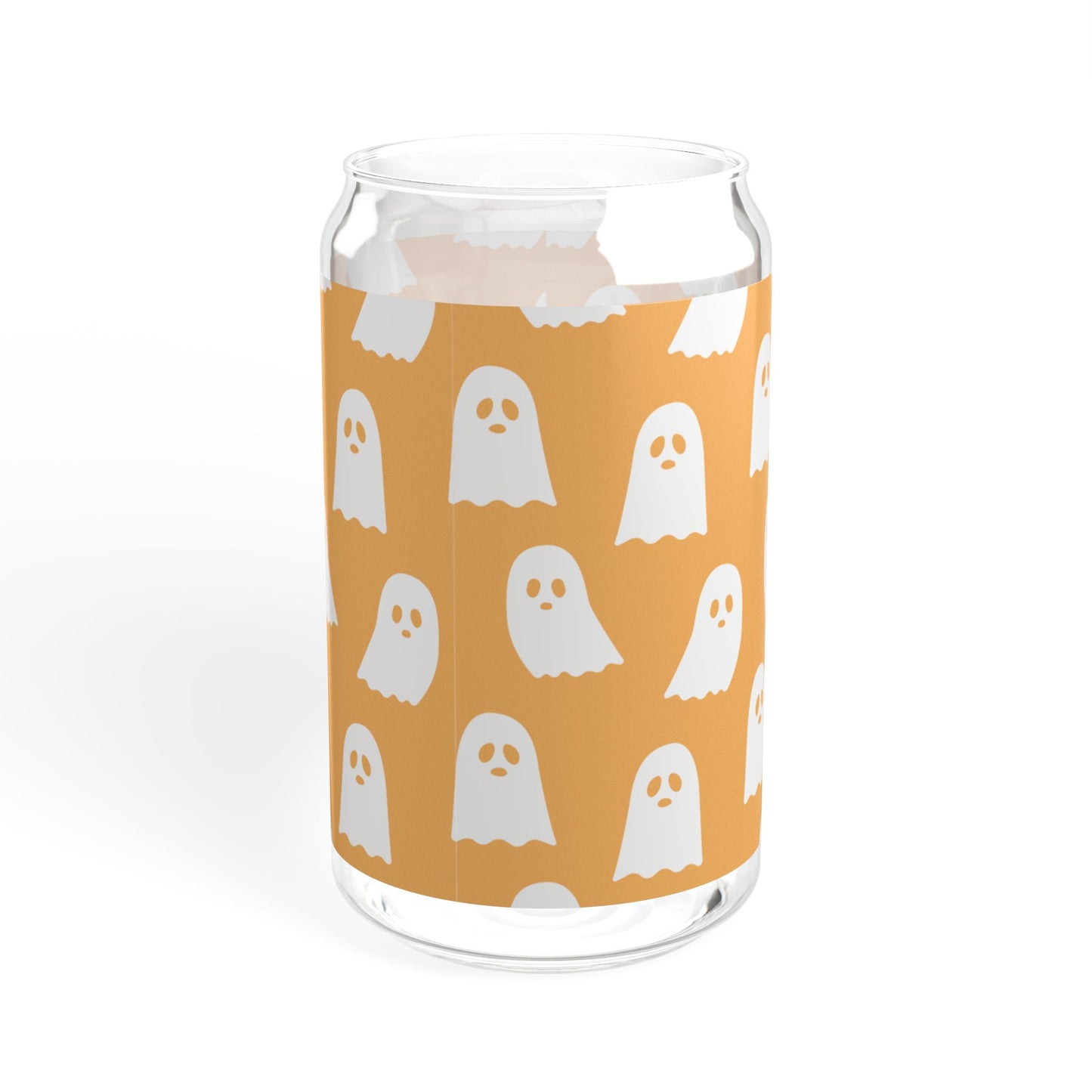 Halloween Spooky Ghosts Sipper Glass Can 16oz