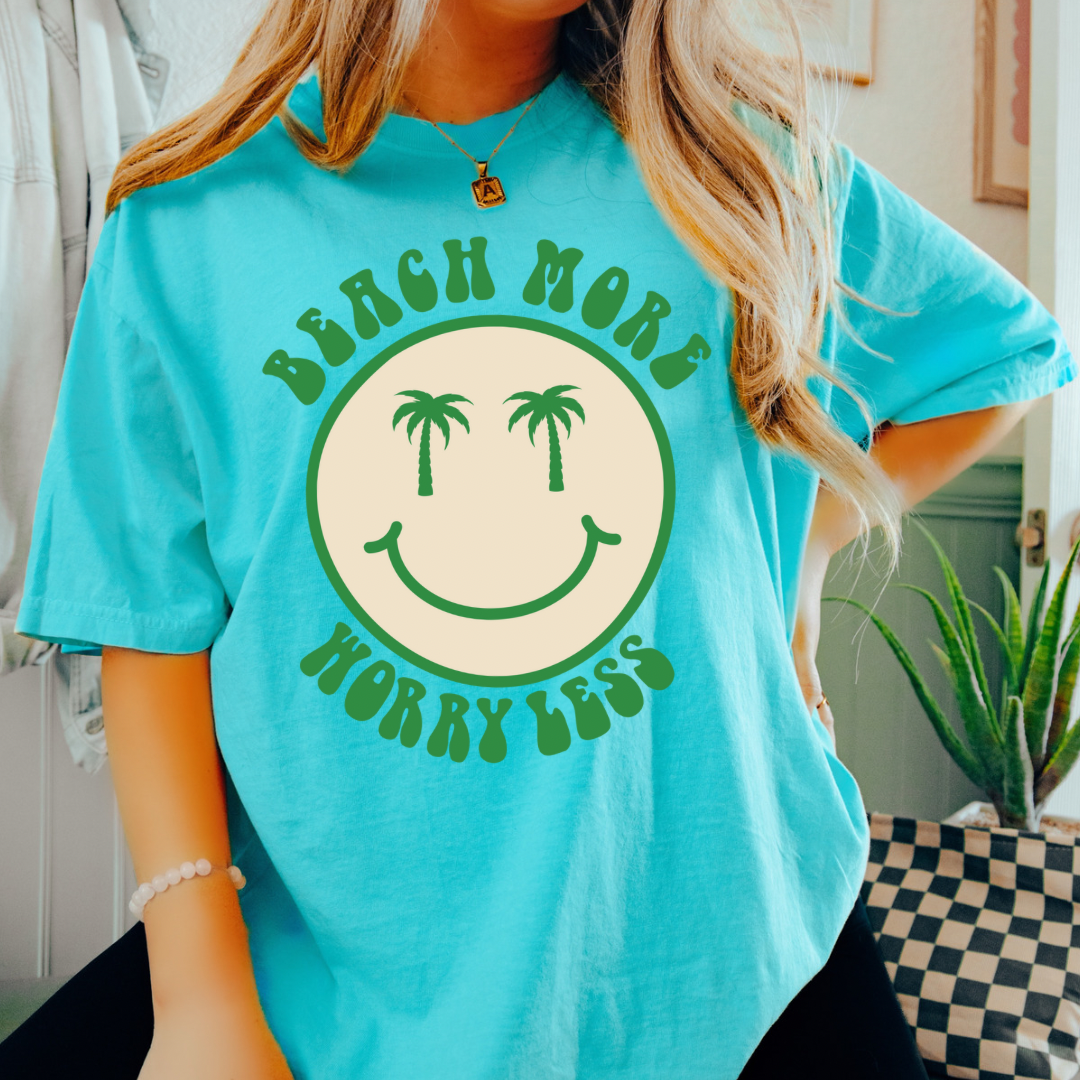 Beach More Worry Less Graphic Tee