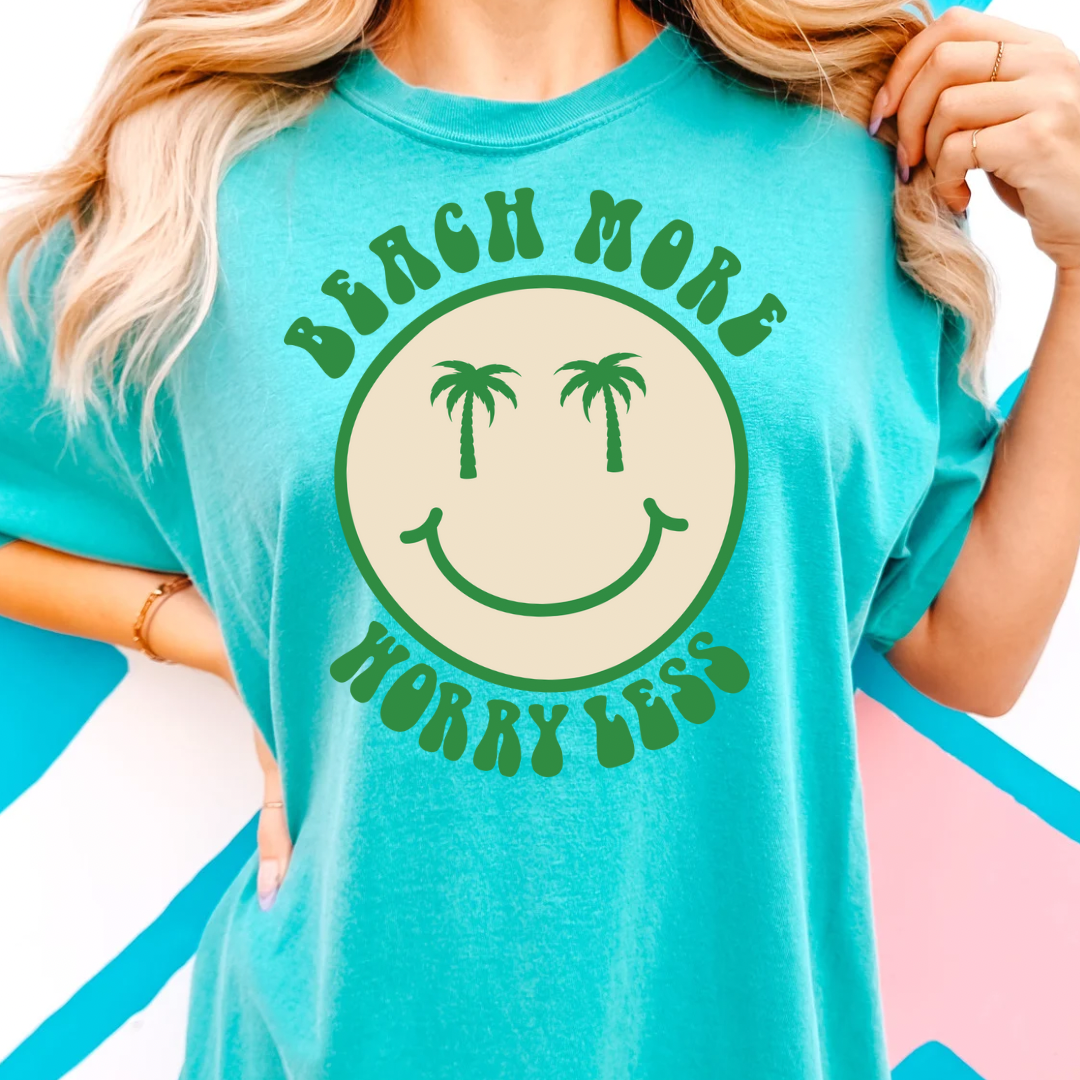 Beach More Worry Less Graphic Tee