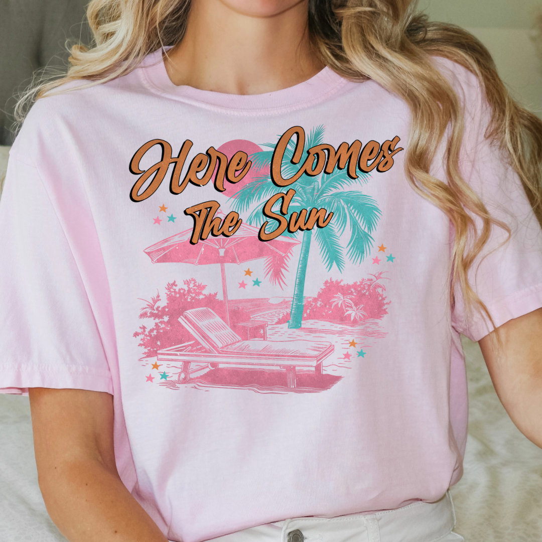 Here Comes the Sun Coastal Beach Graphic Tee