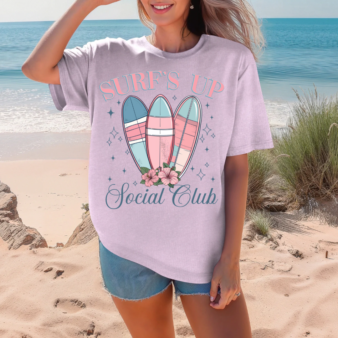 Surf’s Up Social Club Graphic Tee, Comfort Colors