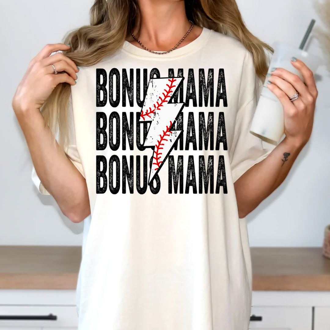 Bonus Mama Baseball Mom Graphic Tee