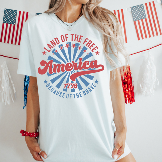 Land of the Free America Graphic Tee