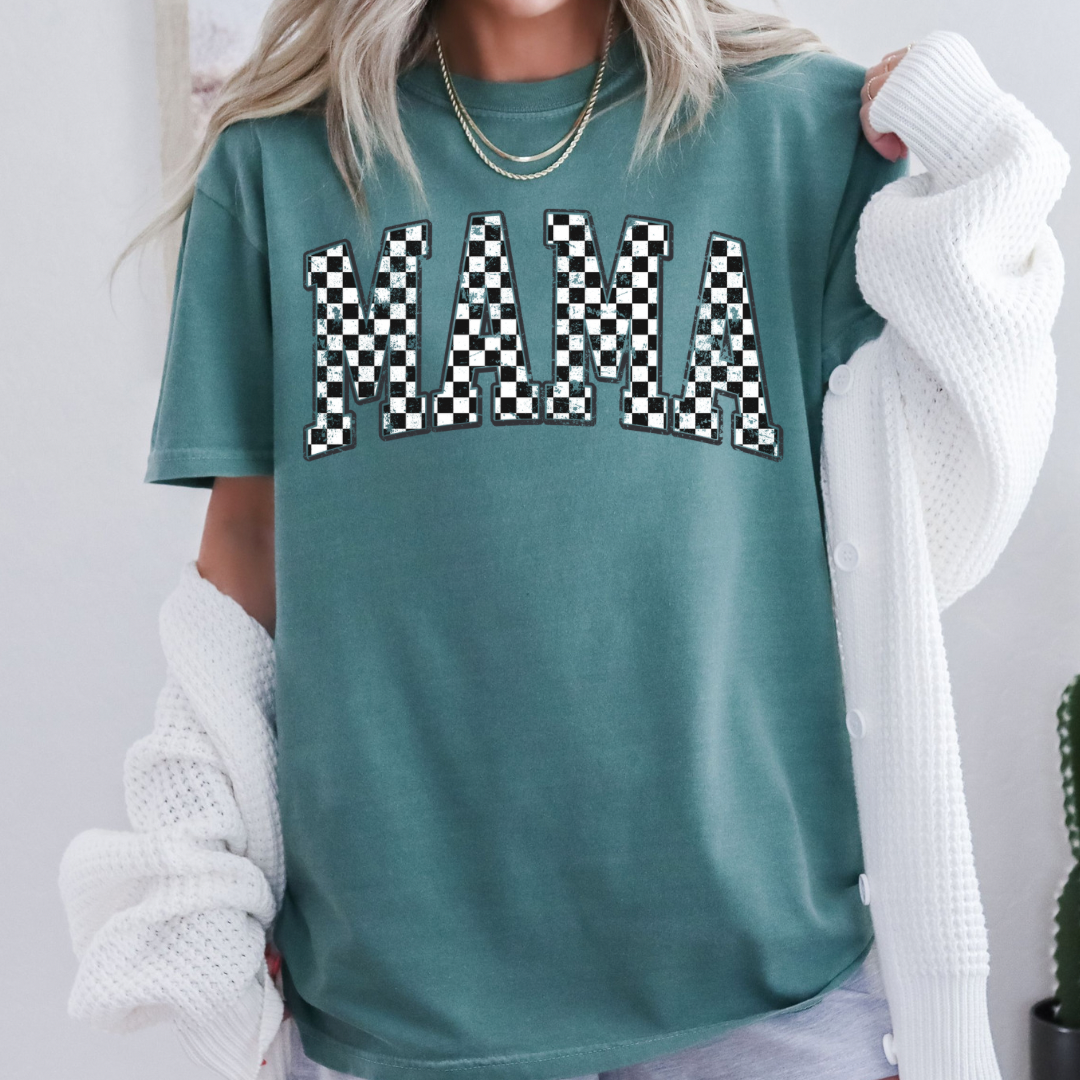 Checkered Mama Graphic Tee