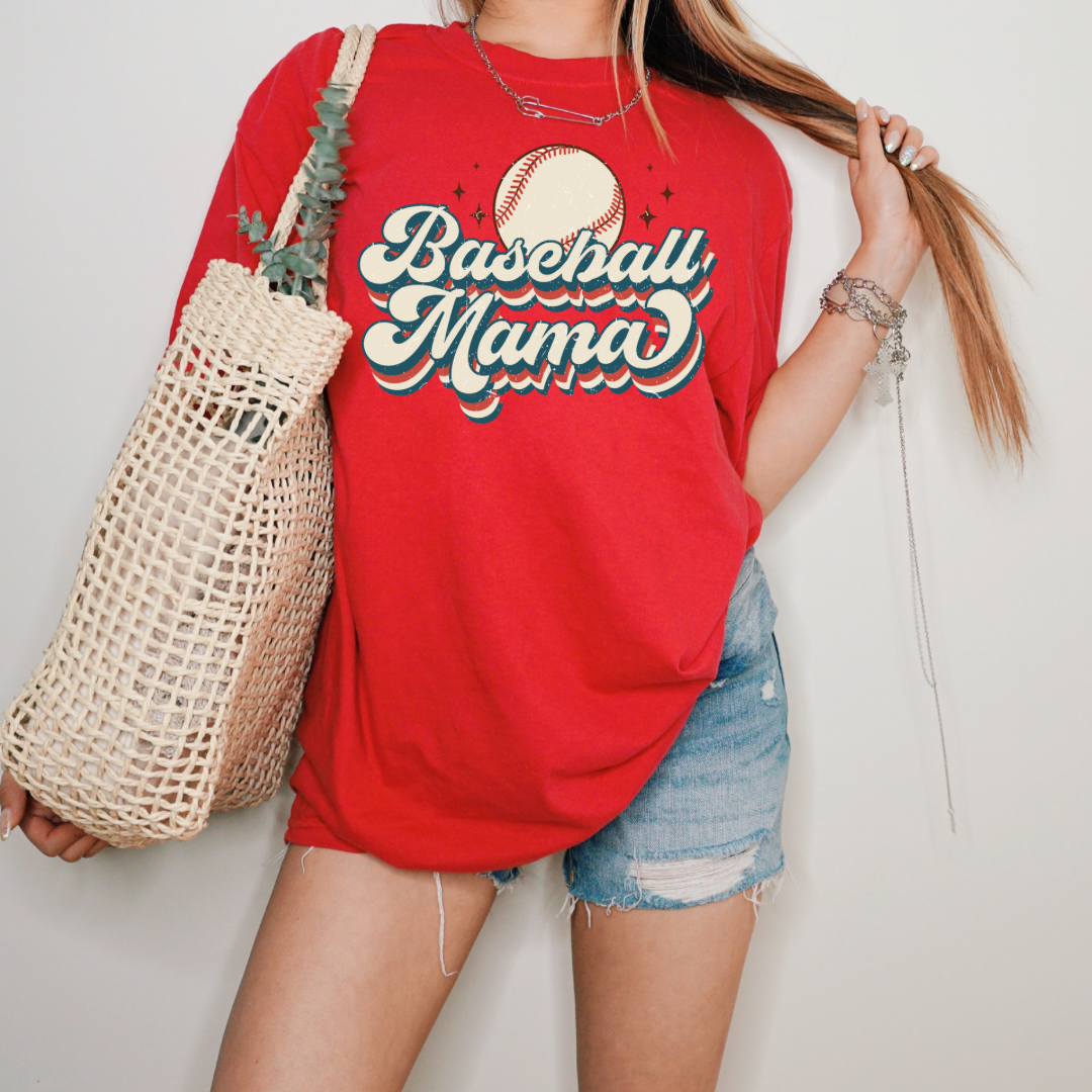 Baseball Mama Graphic Tee, Comfort Colors