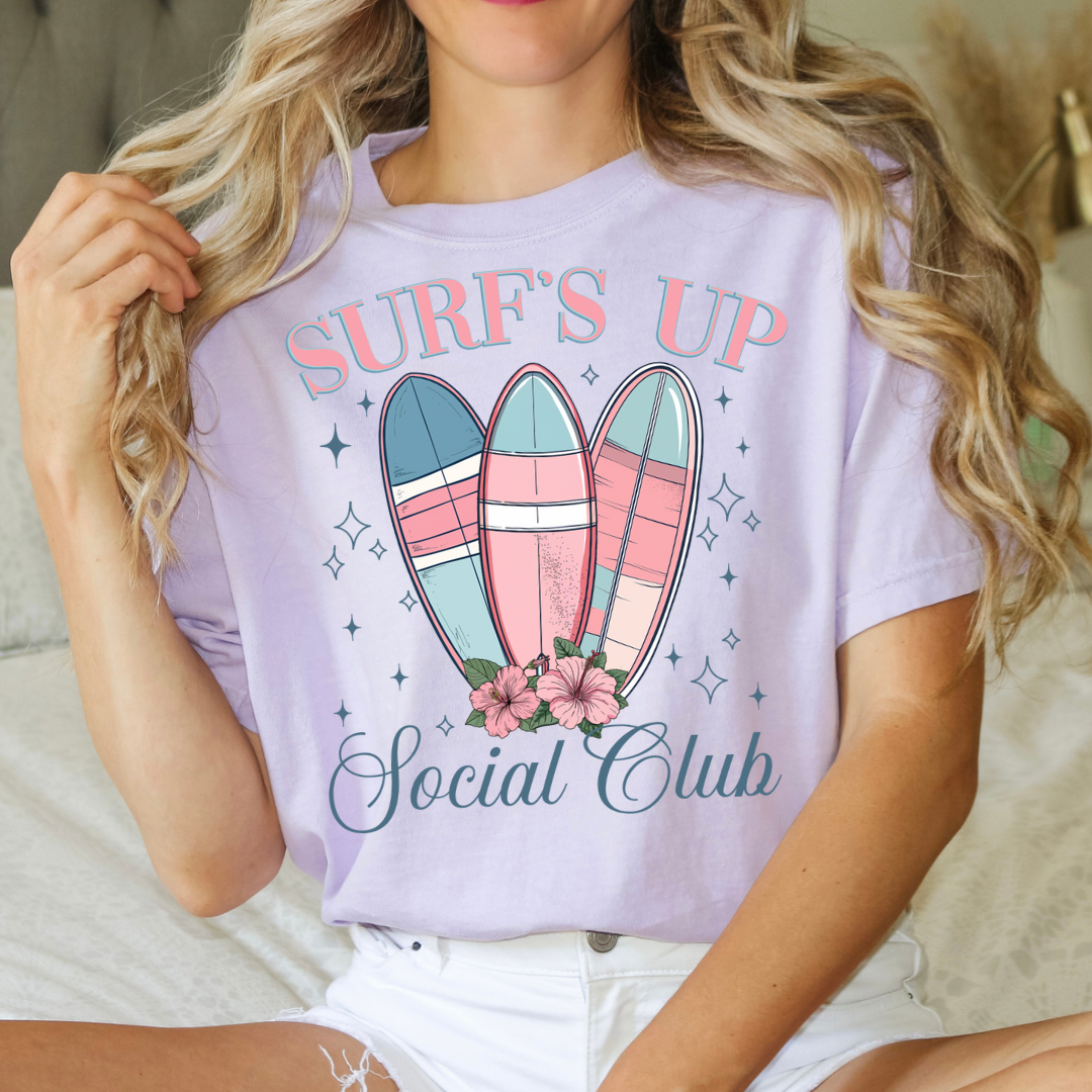 Surf’s Up Social Club Graphic Tee, Comfort Colors