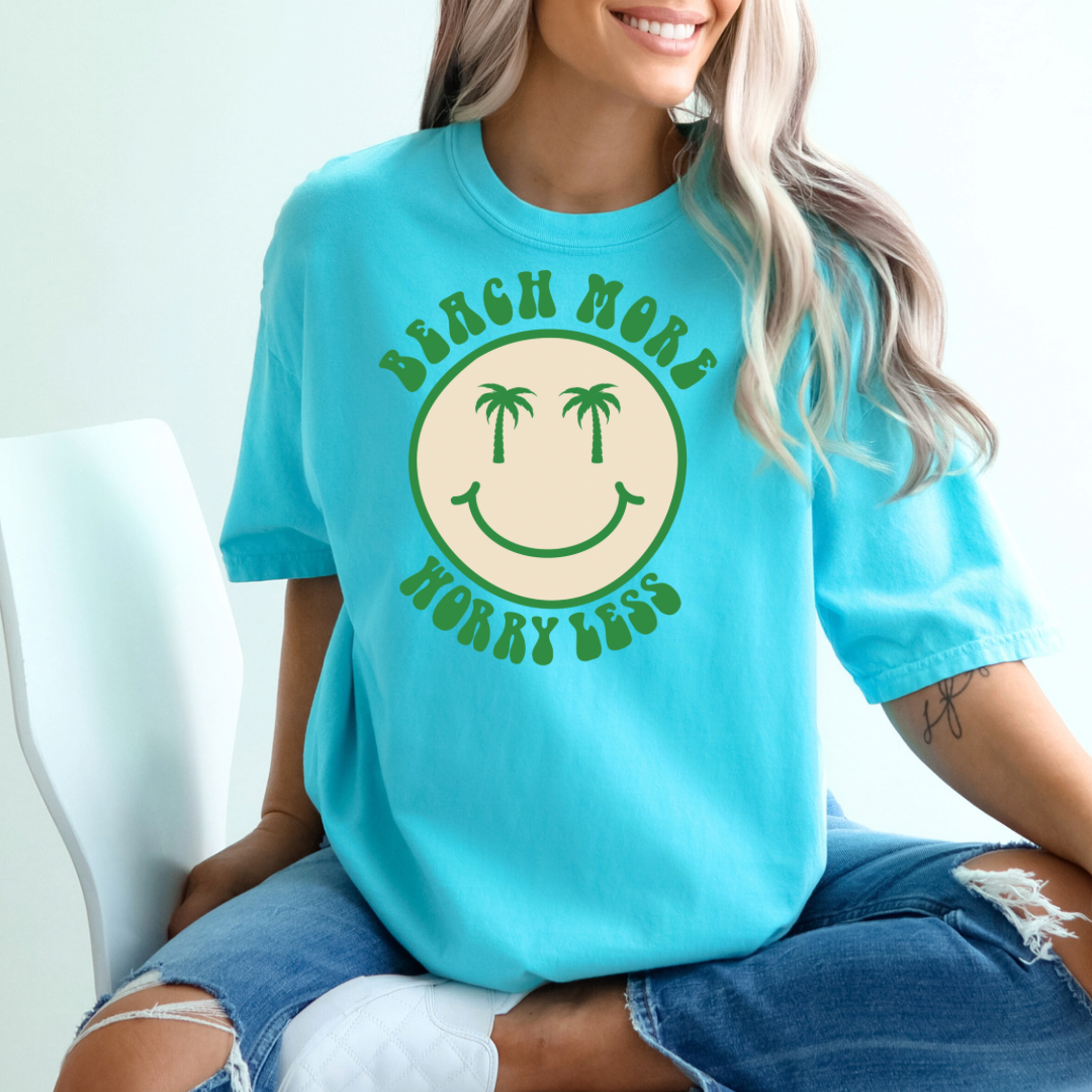 Beach More Worry Less Graphic Tee