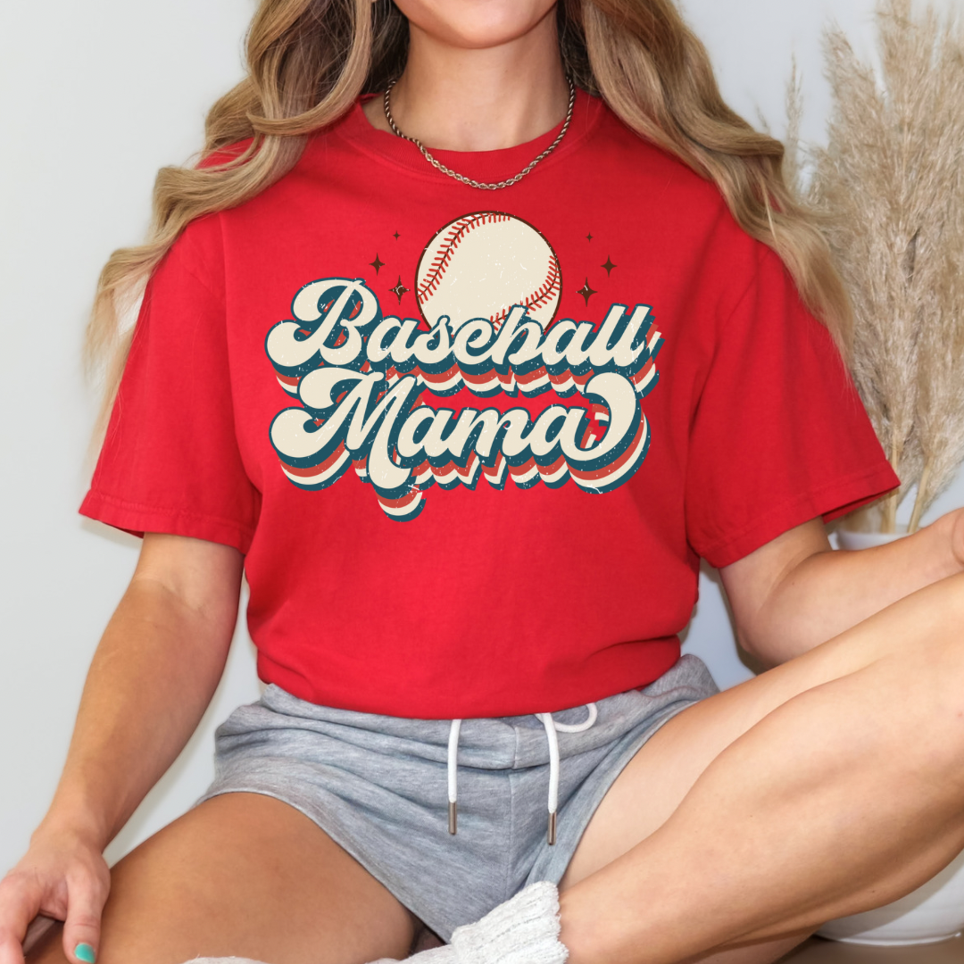 Baseball Mama Graphic Tee, Comfort Colors