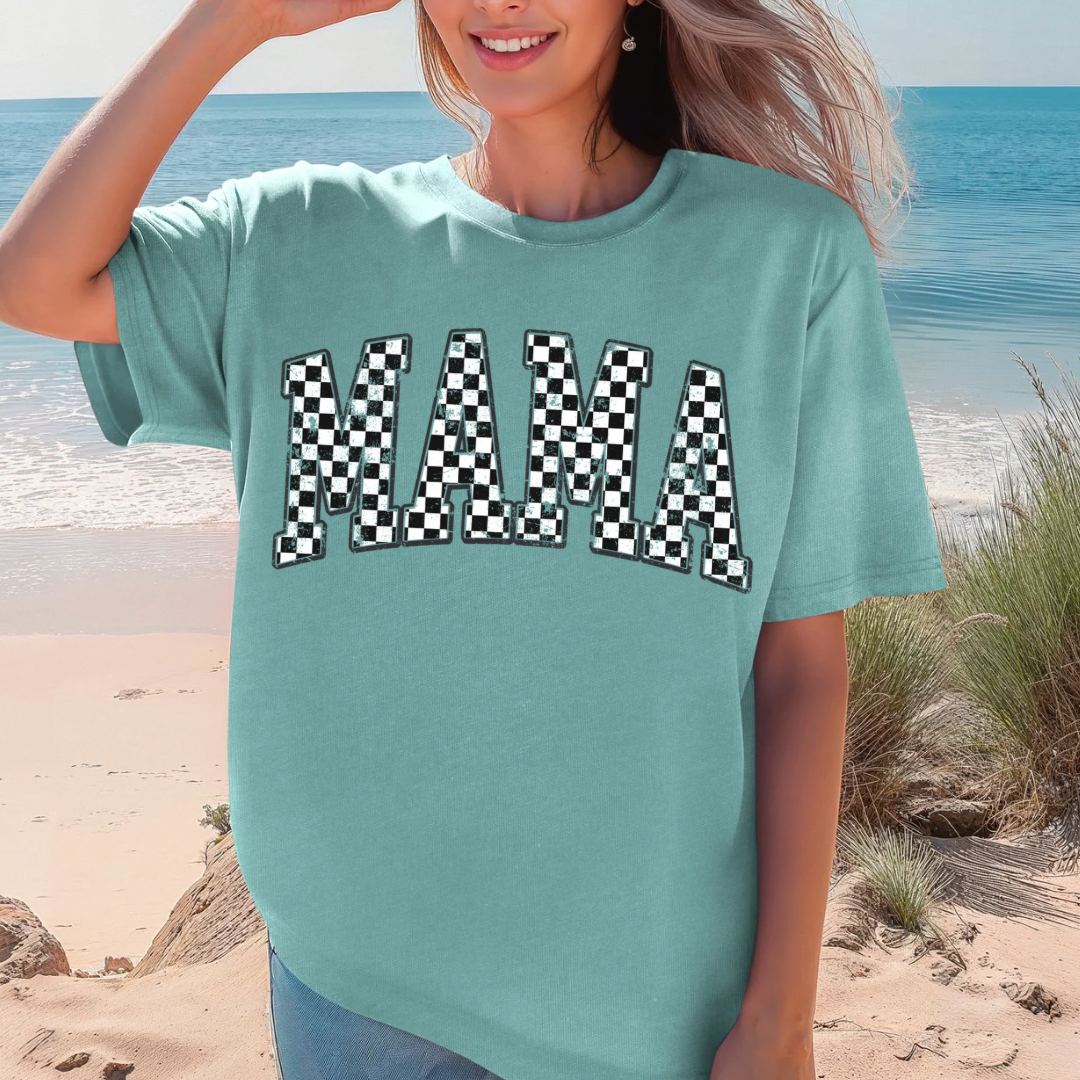 Checkered Mama Graphic Tee