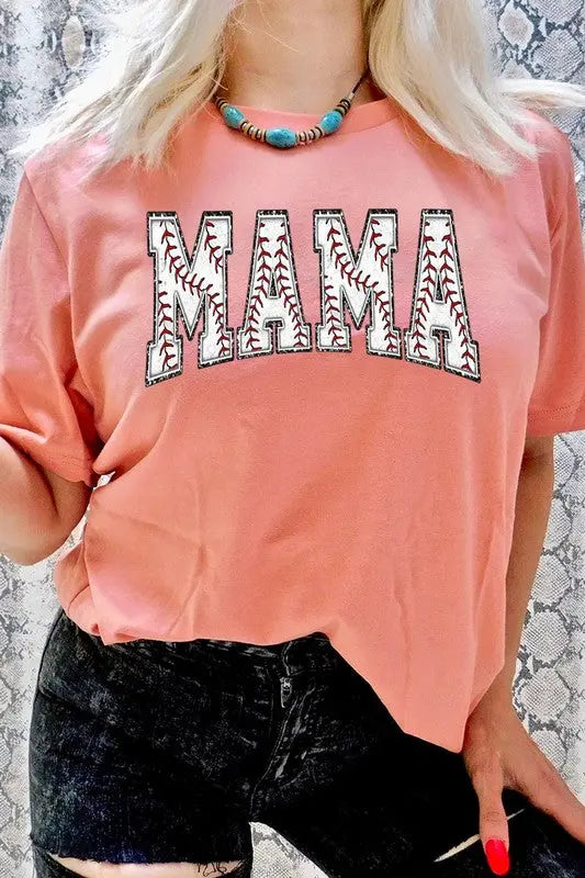 Baseball Mama Mothers Day Graphic T Shirts Color Bear