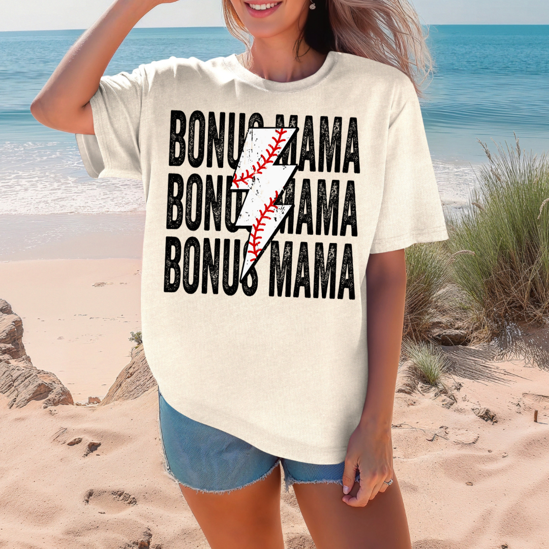 Bonus Mama Baseball Mom Graphic Tee