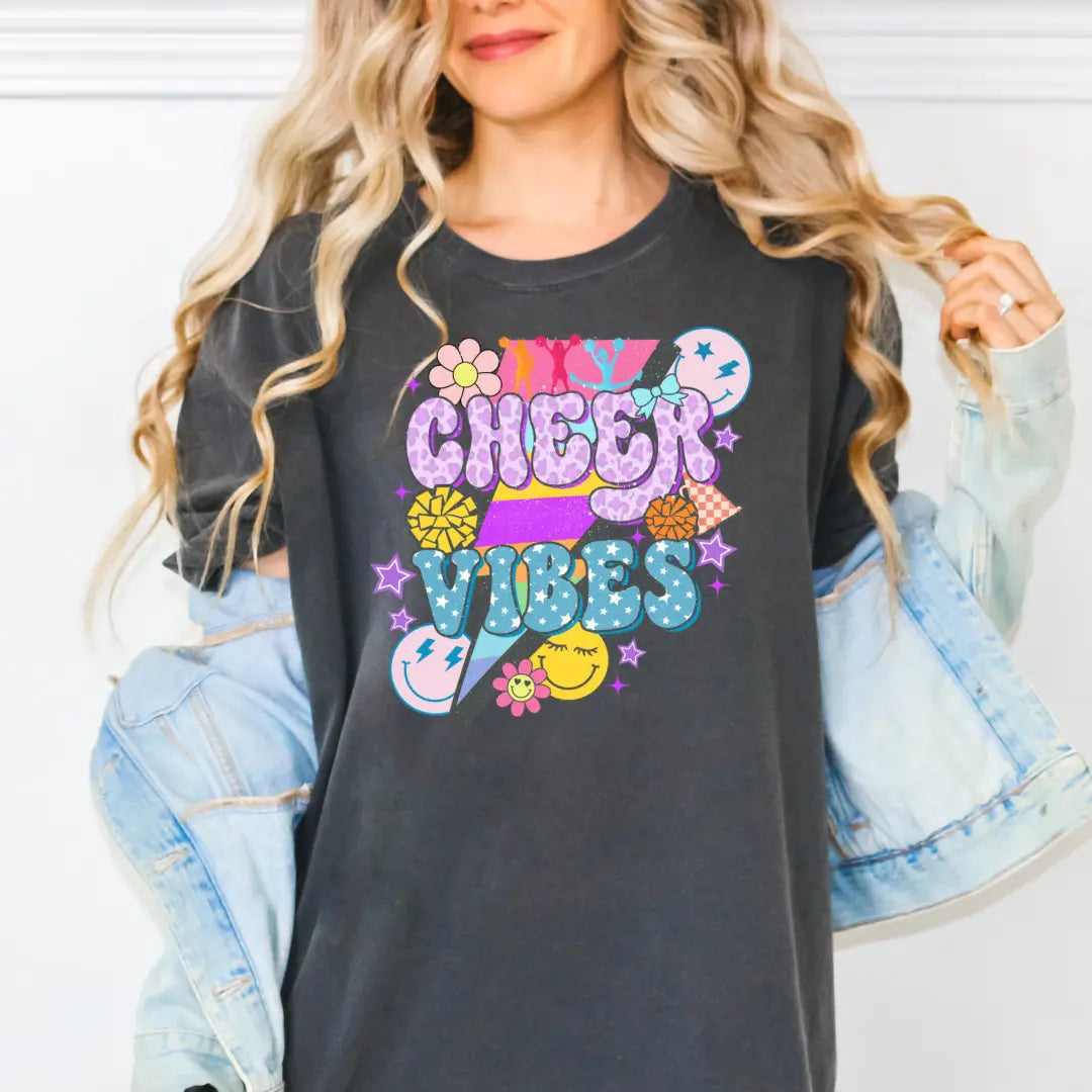 Cheer Vibes Graphic T-Shirt Printify