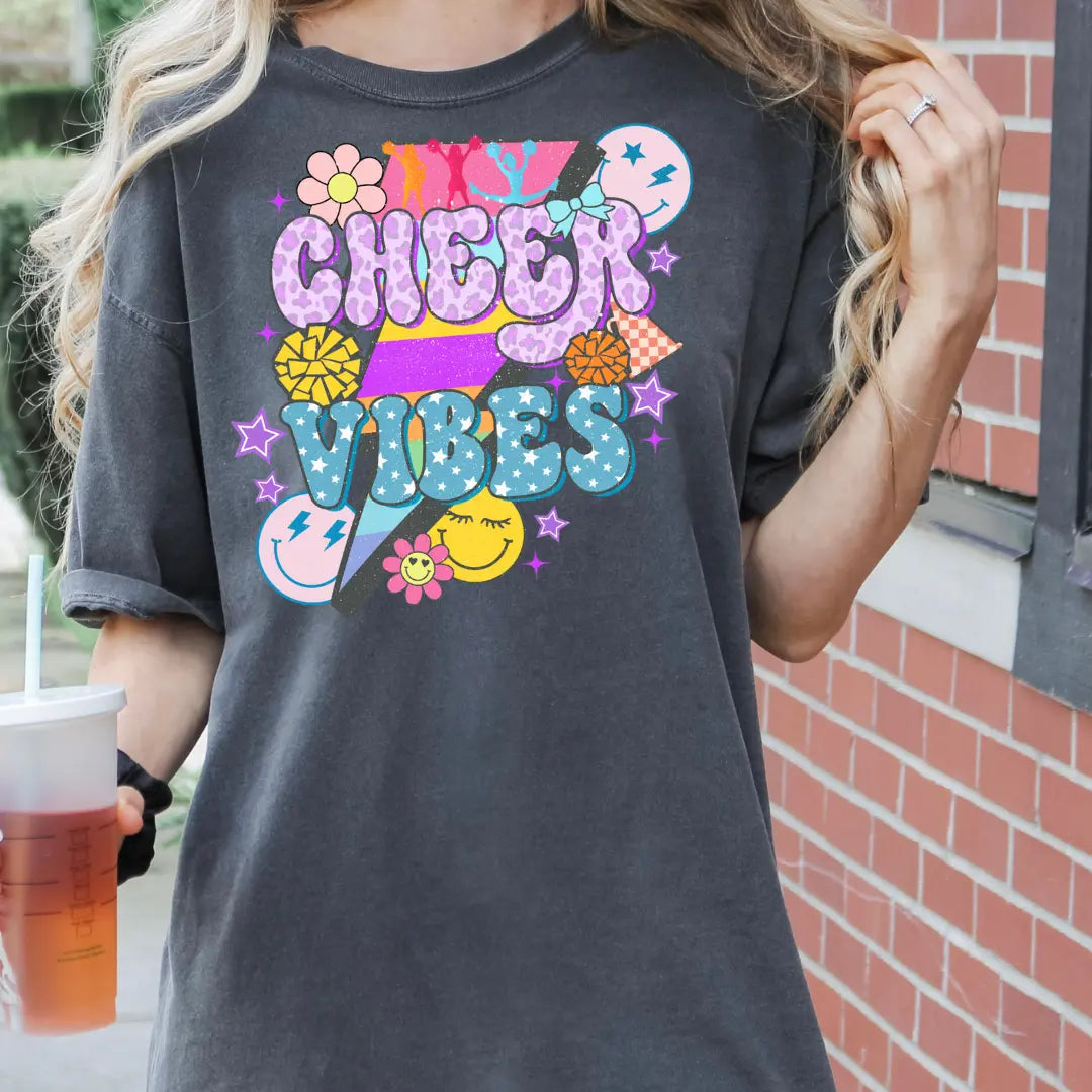 Cheer Vibes Graphic T-Shirt Printify