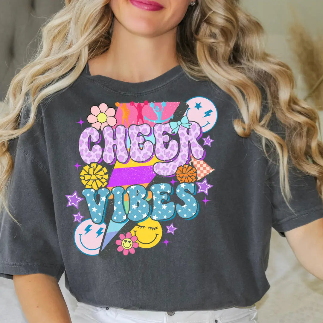 Cheer Vibes Graphic T-Shirt Printify