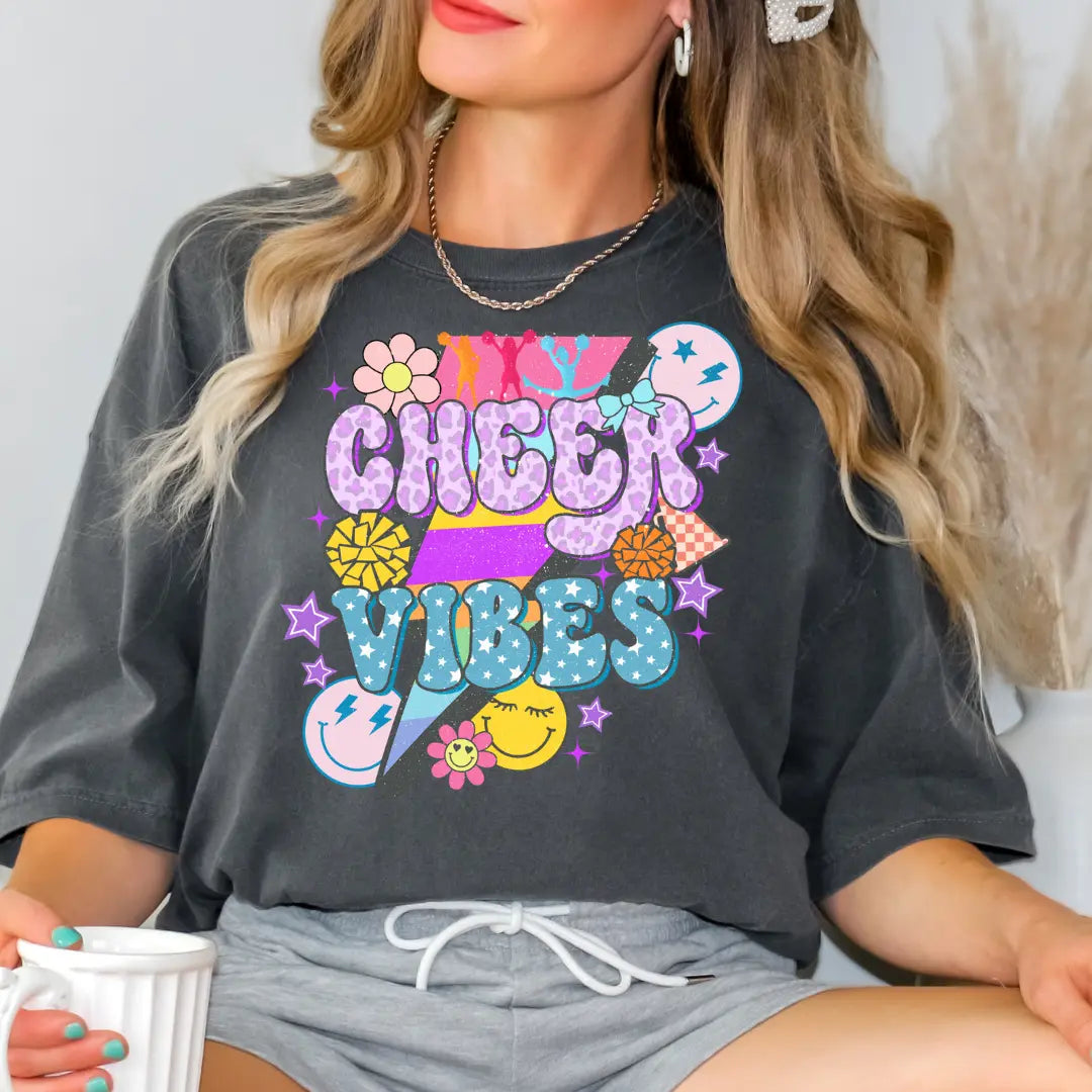 Cheer Vibes Graphic T-Shirt Printify